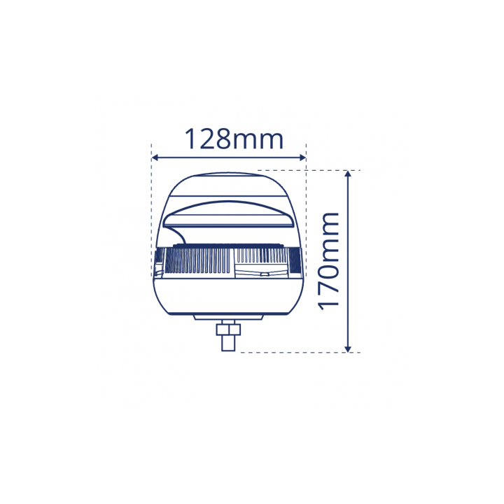 Pojedyncza lampa LAP LTB-020 LED 12/24V, mocowanie magnetyczne, pomarańczowa