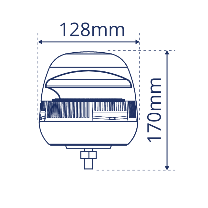 Pojedyncza lampa LAP LTB-020 LED 12/24V, mocowanie magnetyczne, pomarańczowa